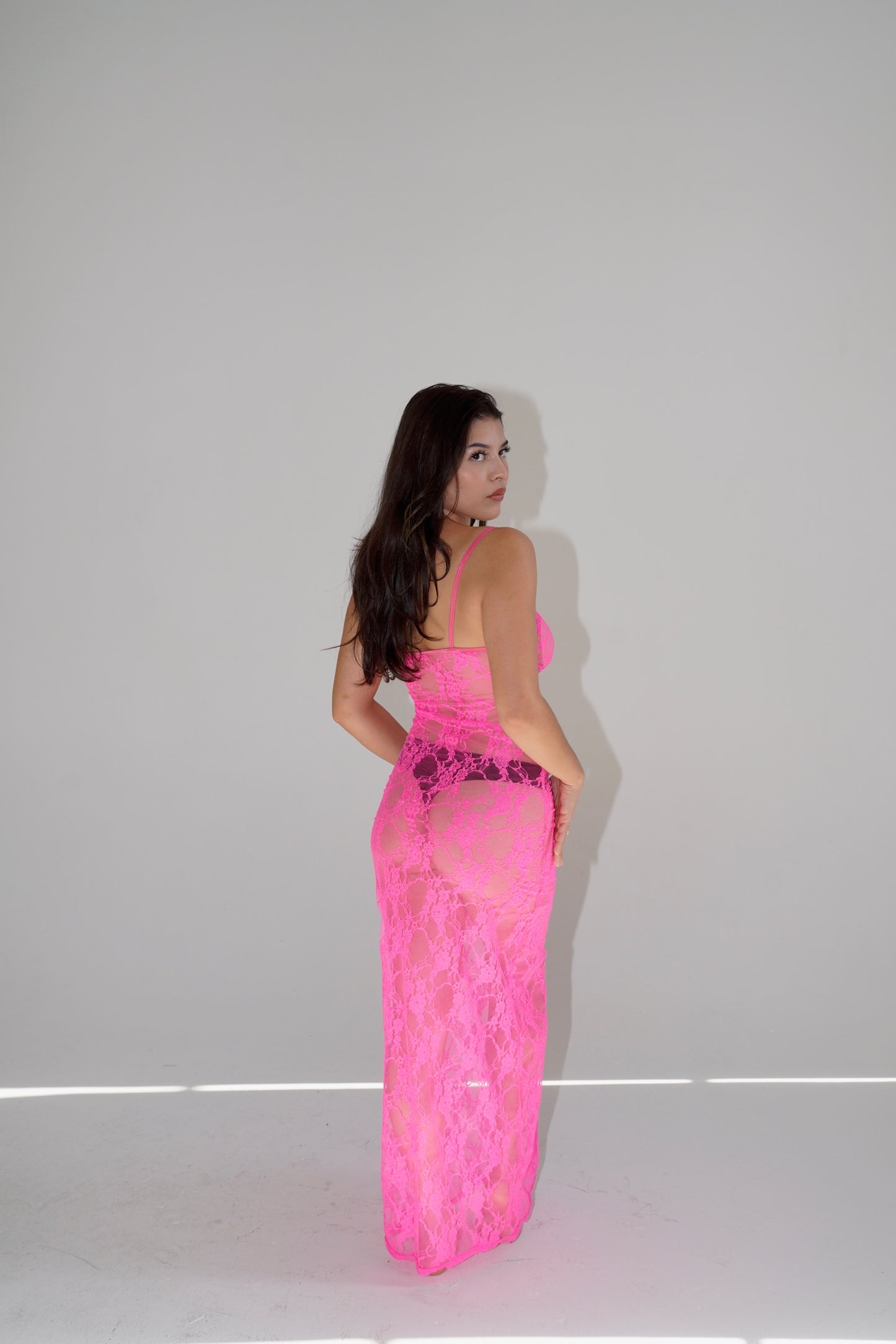 the valentina dress // hot pink