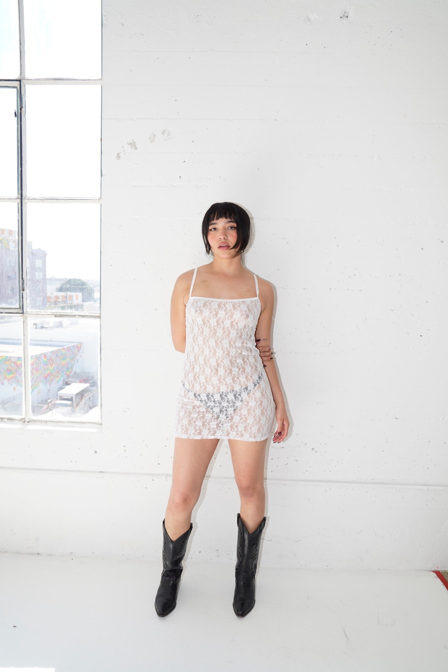 the diana mini dress // white