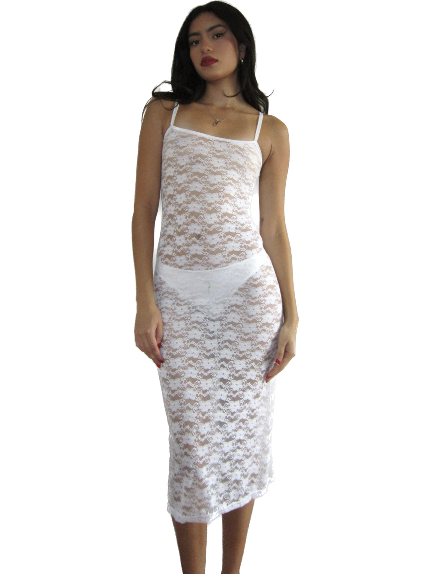 the belle midi dress // white