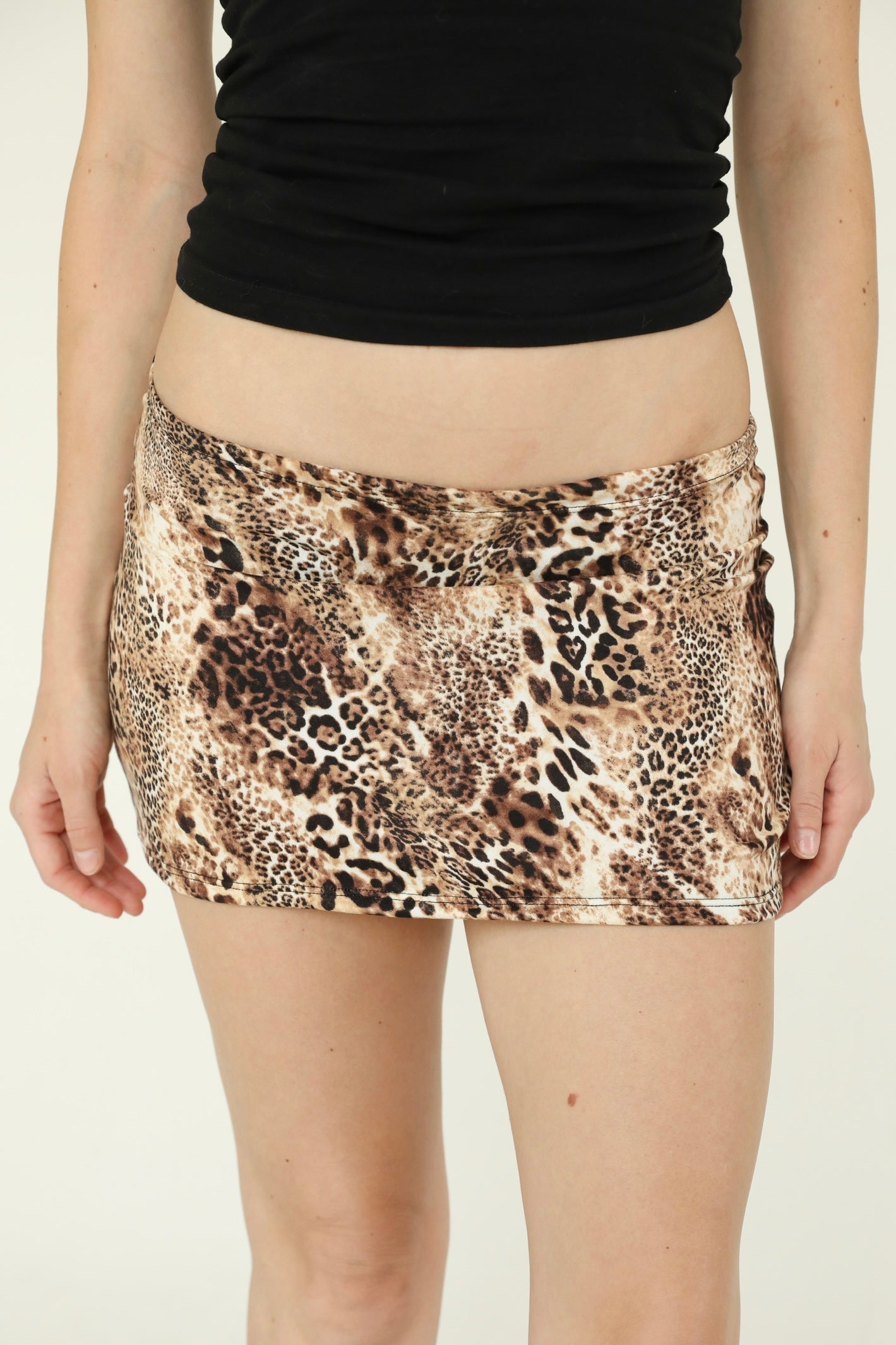 the zoe mini skirt // cafe leopard