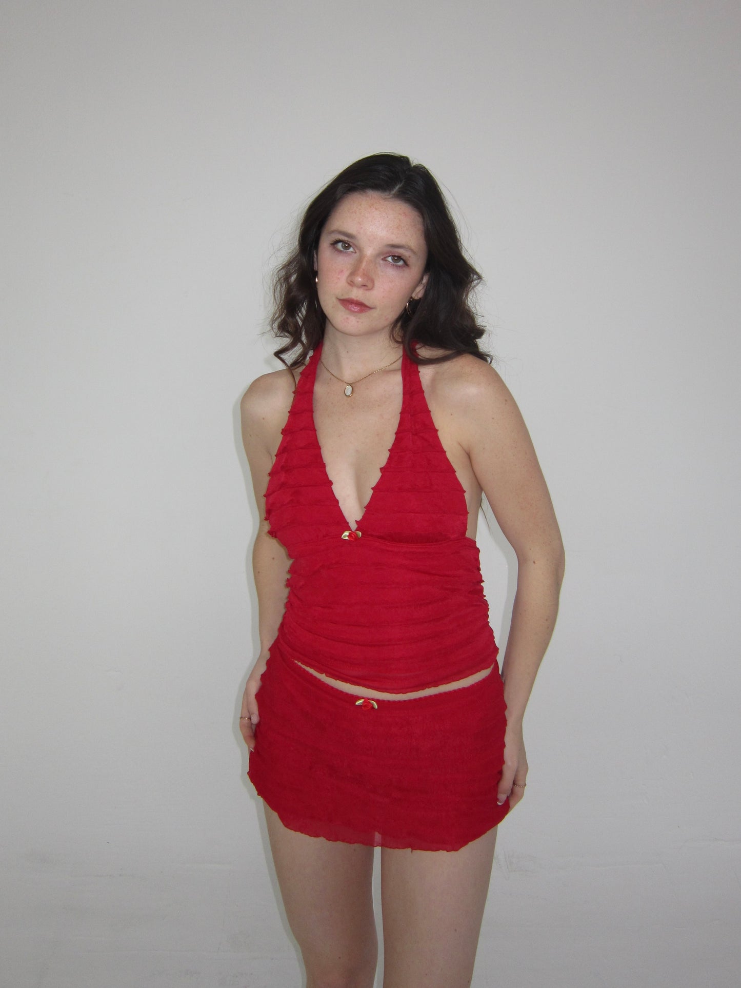 the donna mini skirt // red