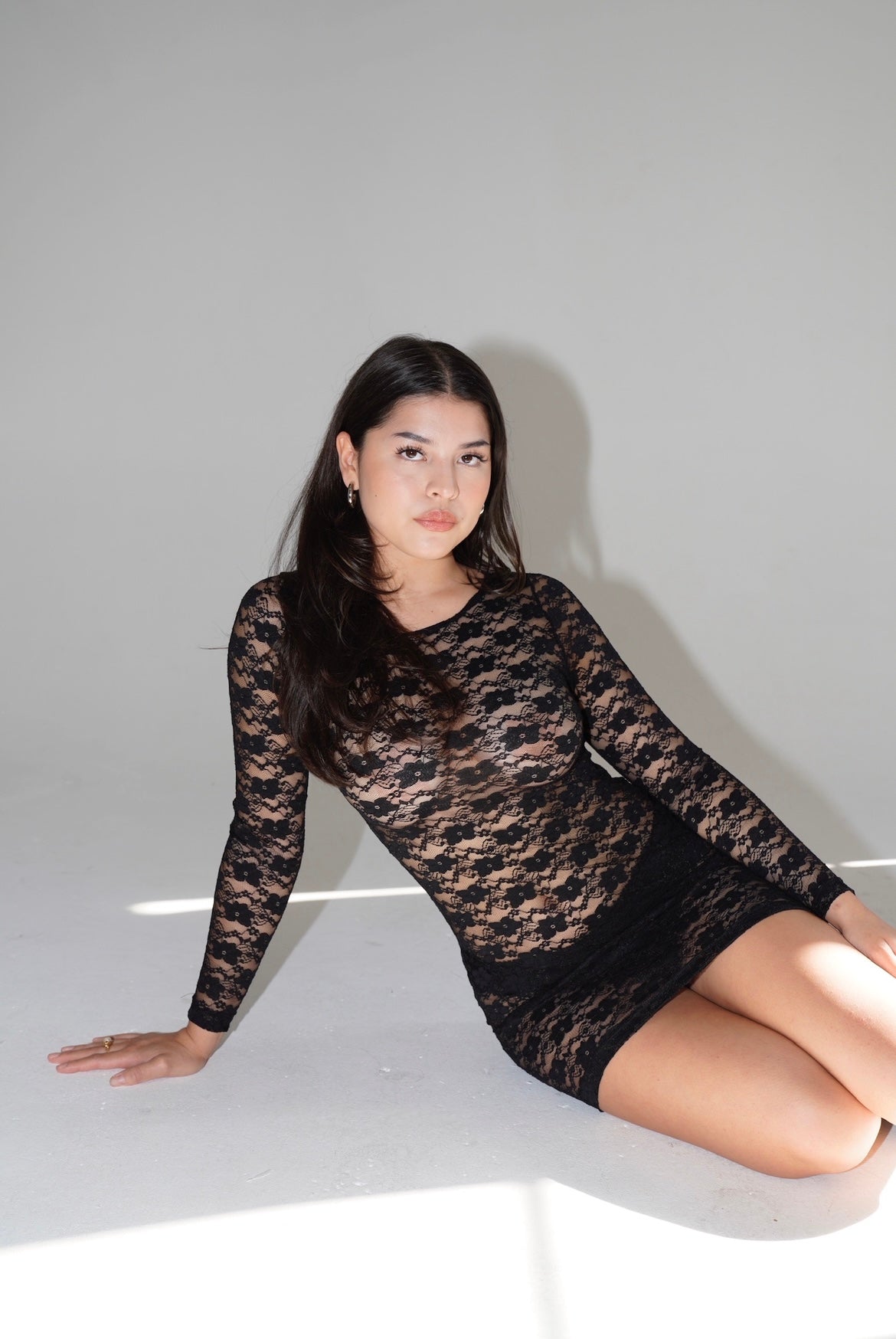 the natalie mini dress // black