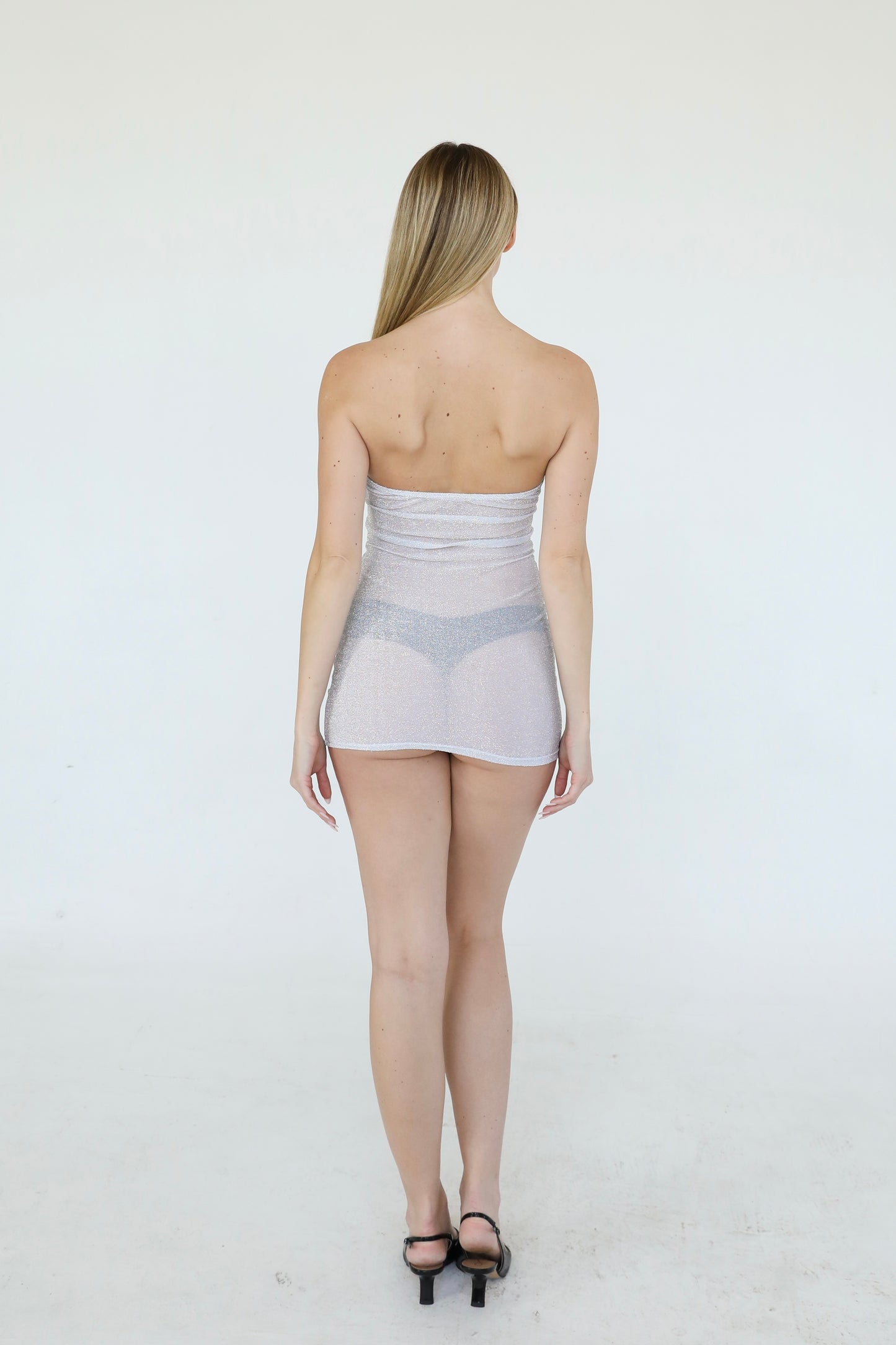the starlet mini dress // silver