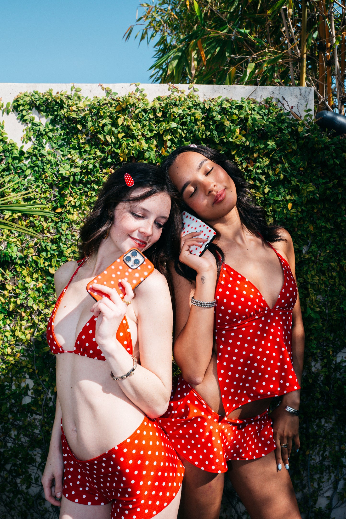 the dottie tankini top // red