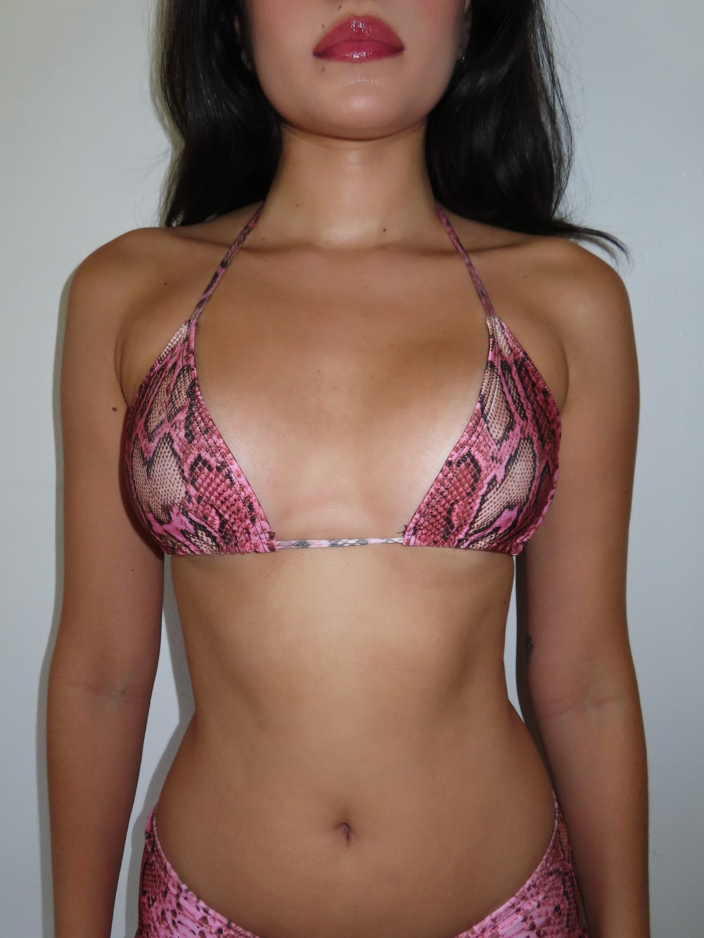 the slytherin bikini top // pink