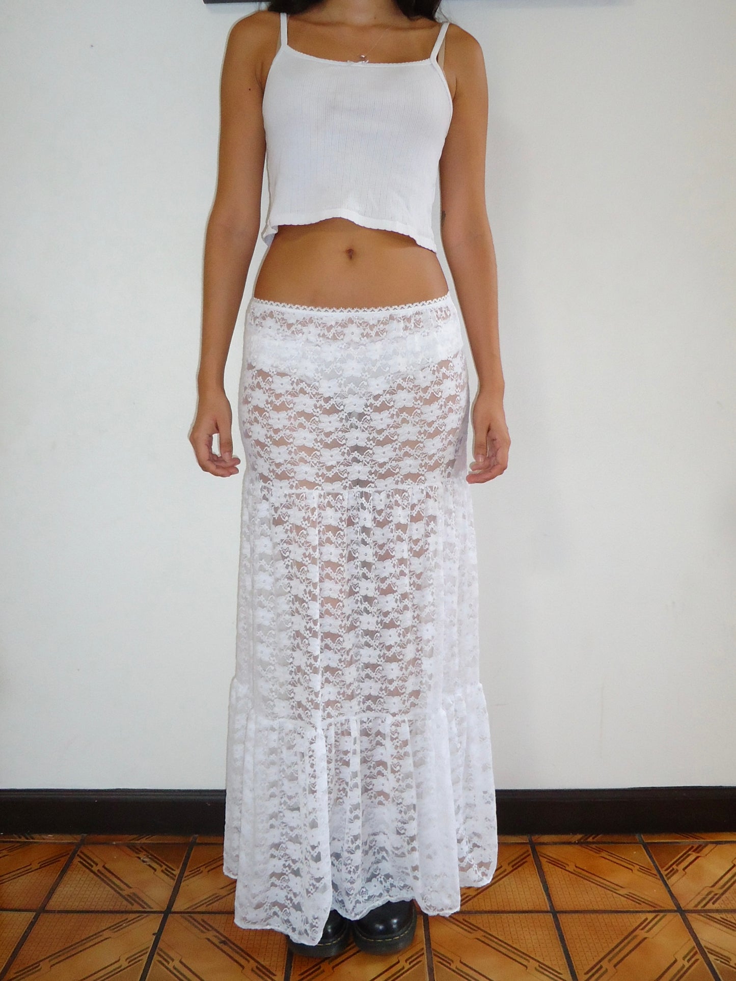 the lily maxi skirt // white