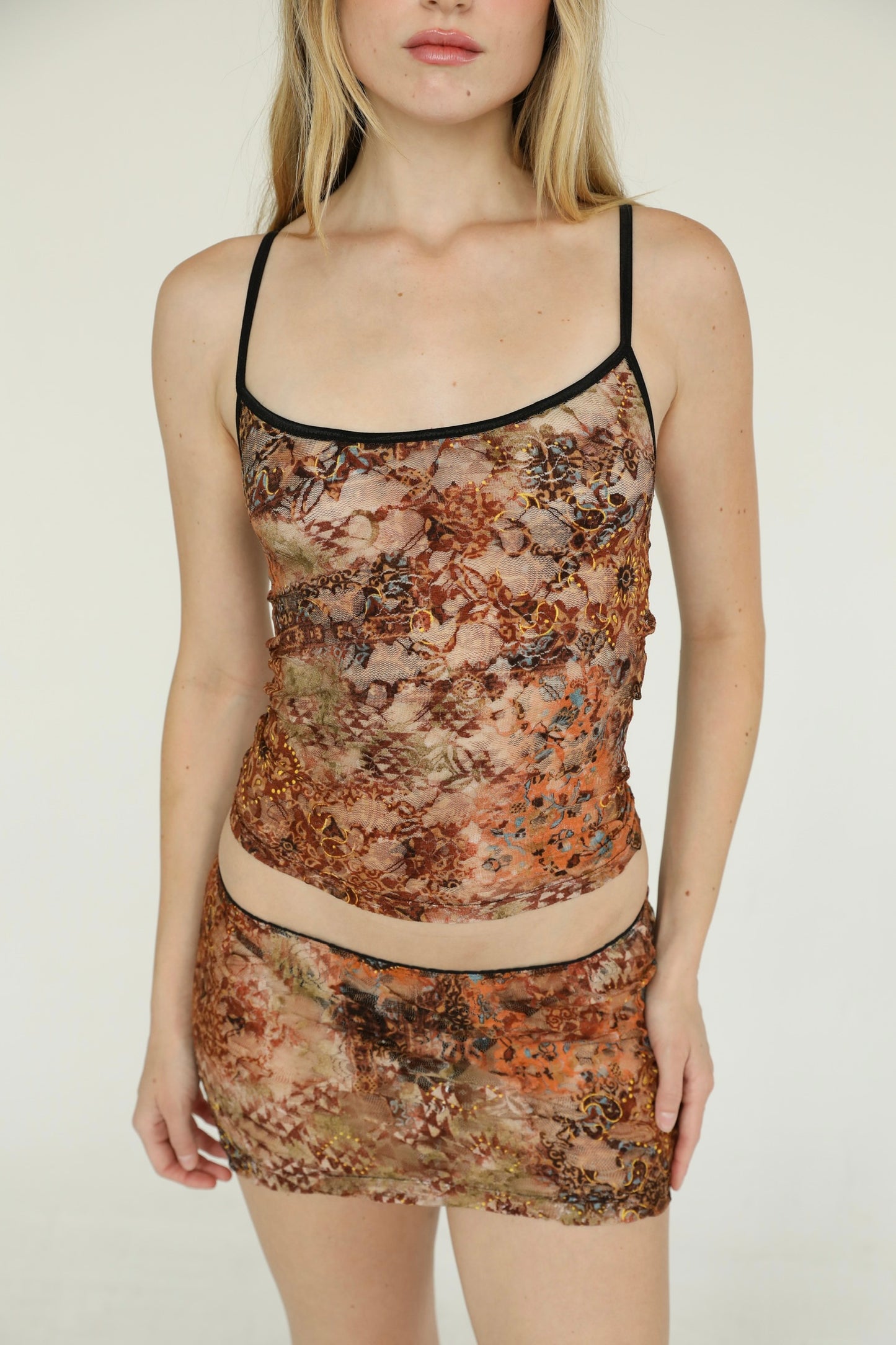 the rosa cami top // cafe multi-print