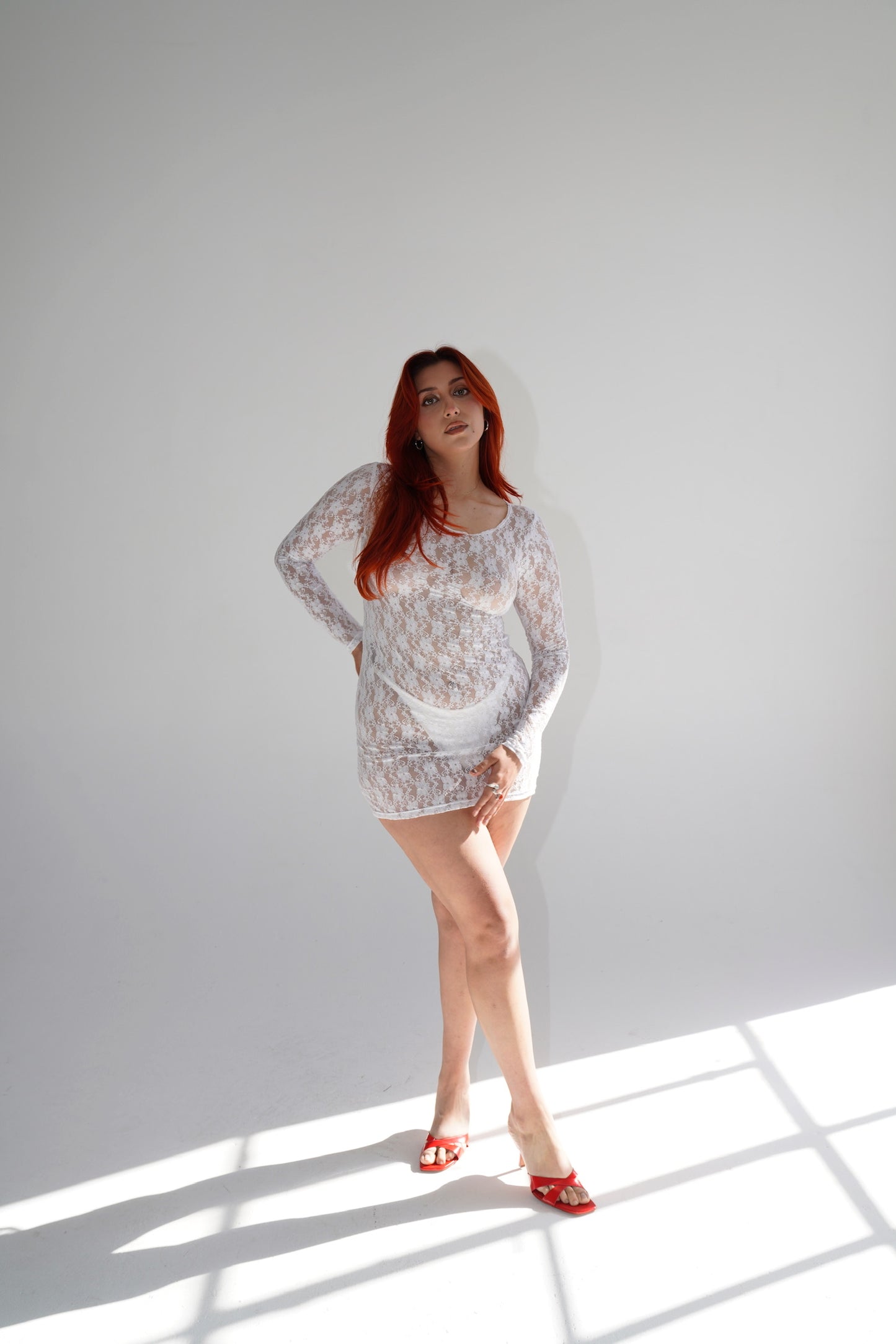 the natalie mini dress // white