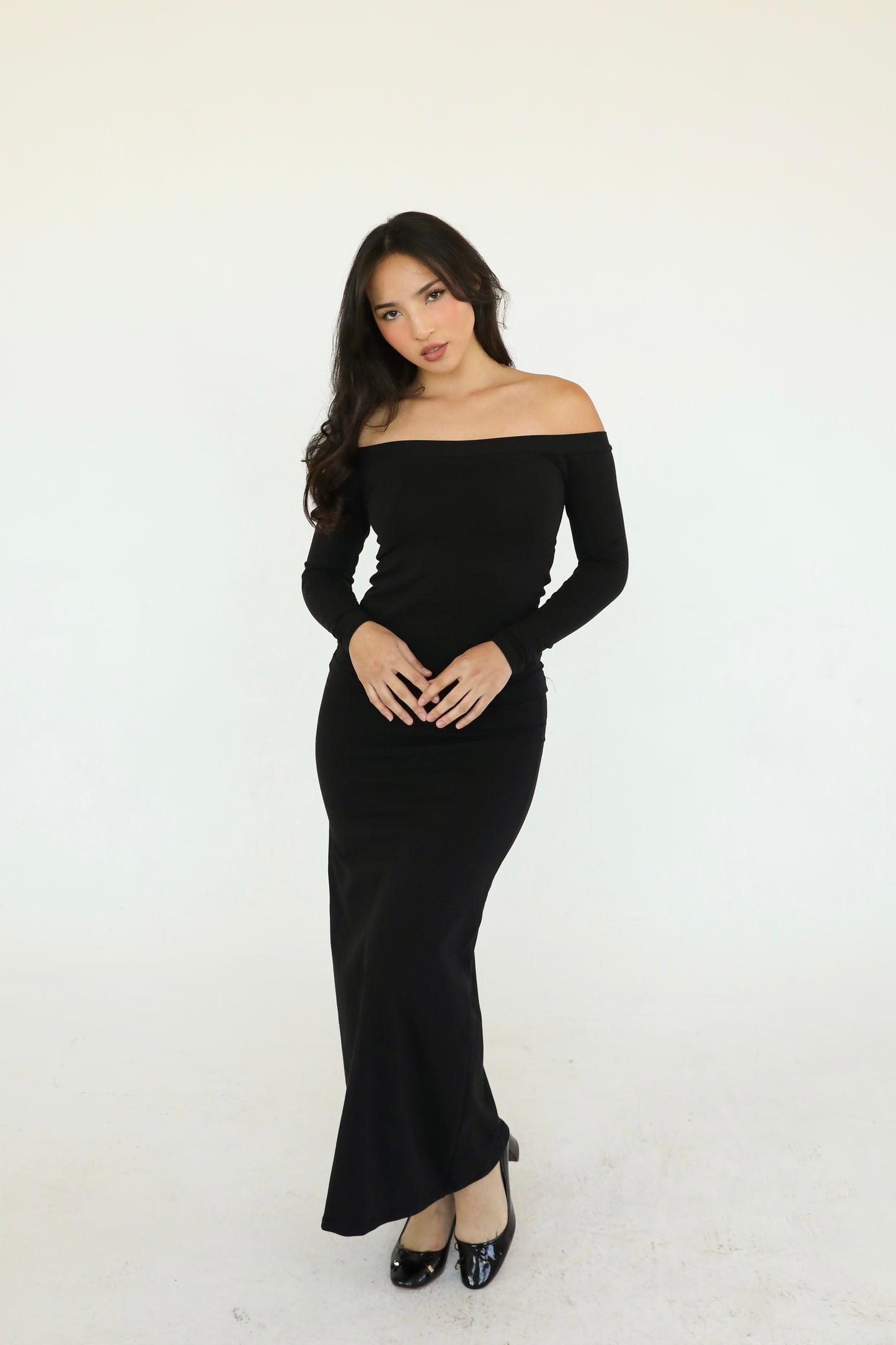 the julie long sleeve top // black