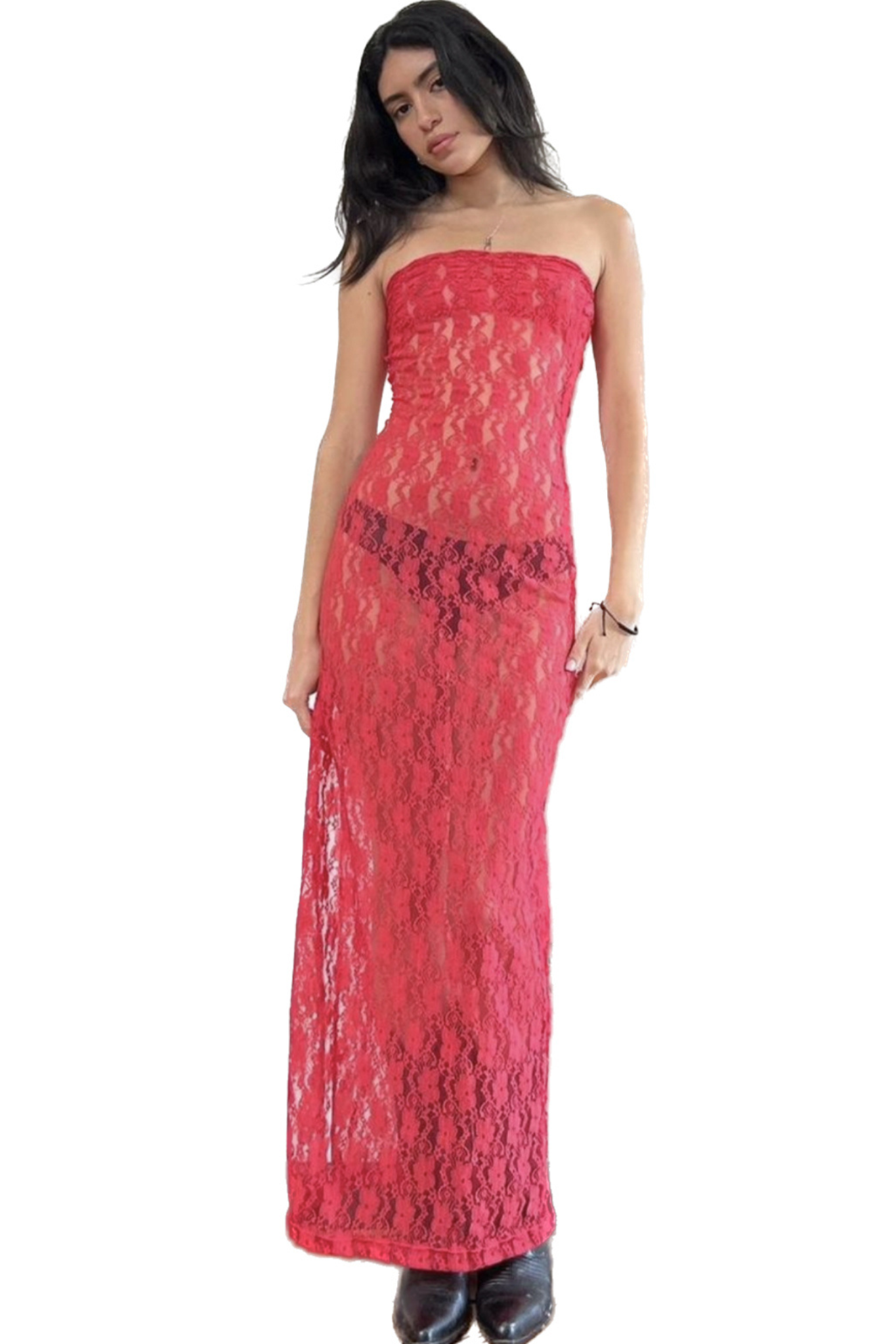 the olivia dress // salmon red