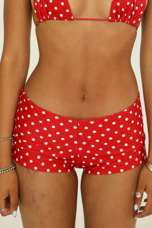 the dottie swim shorts // red