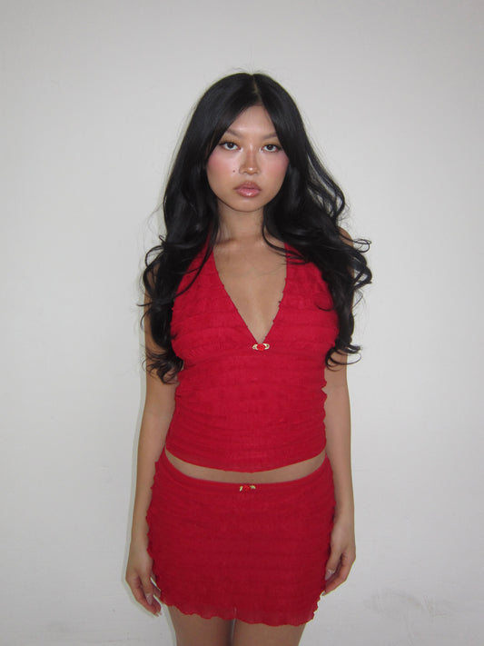the donna halter top // red
