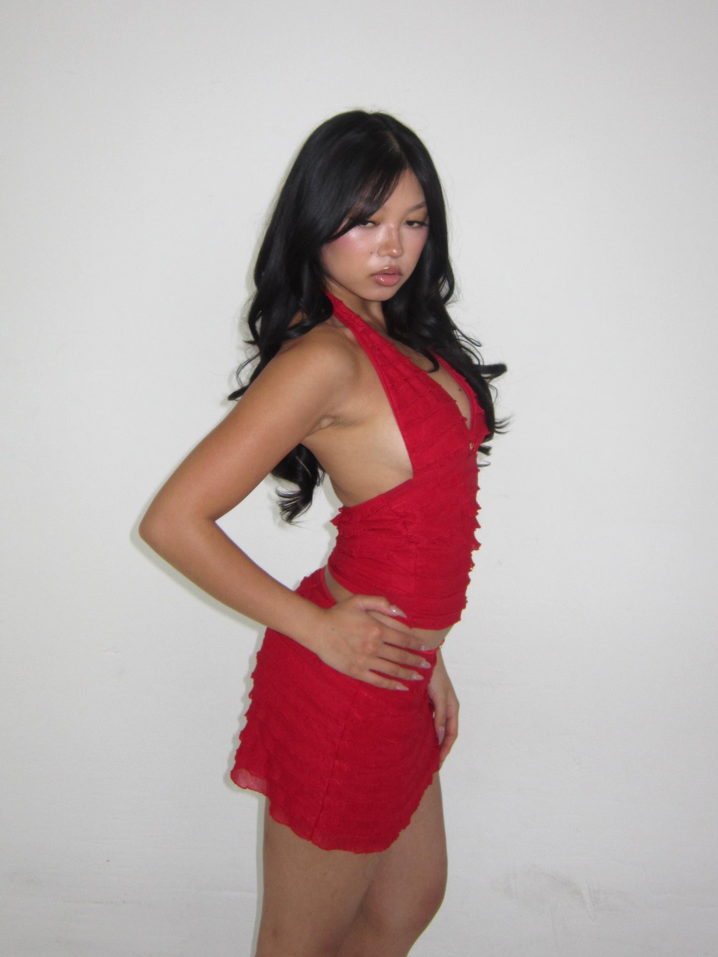 the donna halter top // red