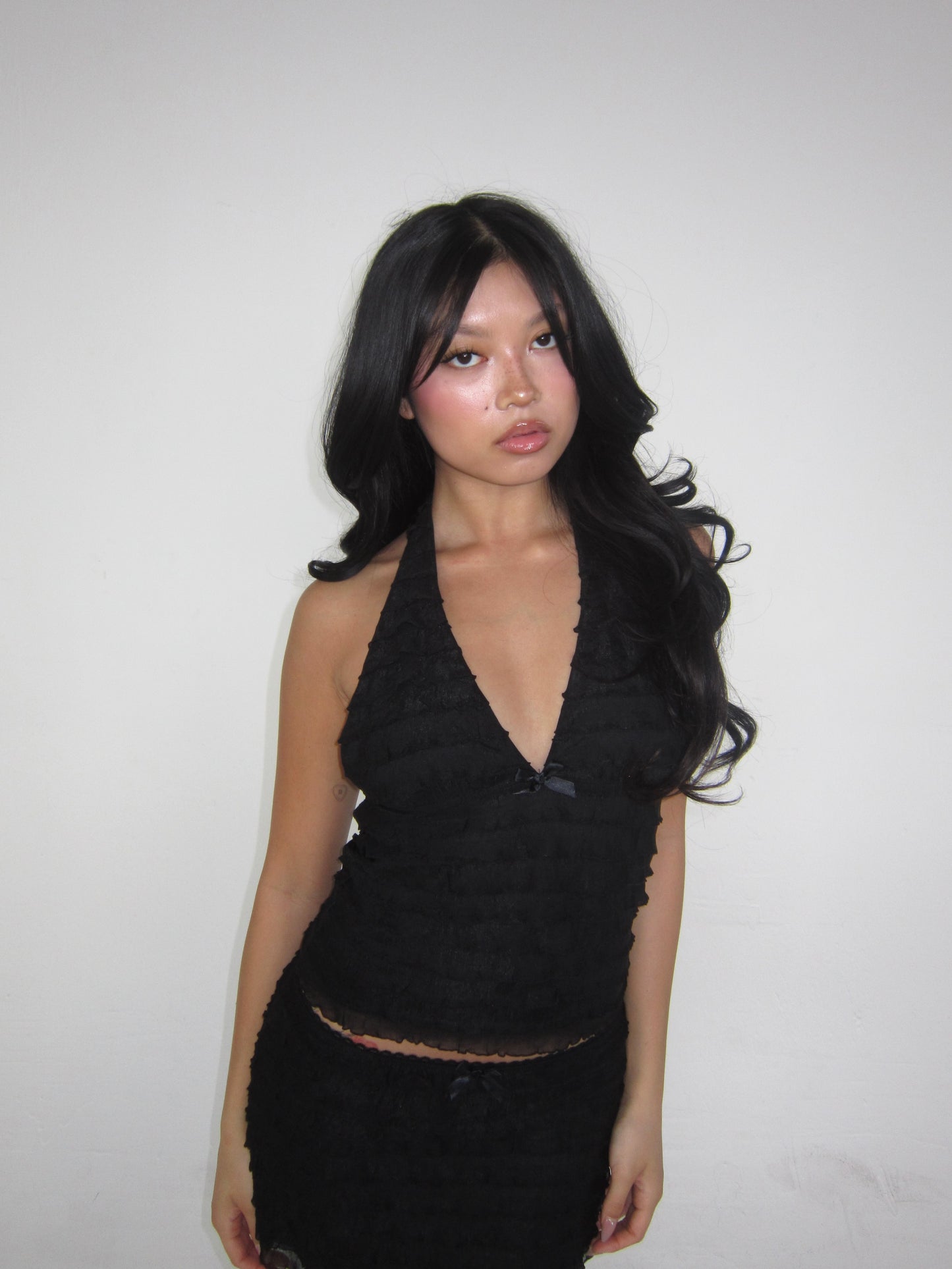 the donna halter top // black