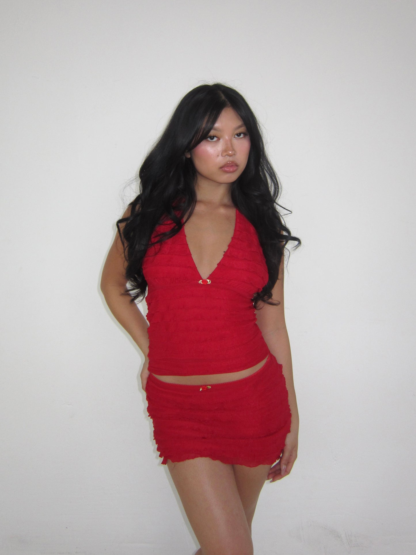 the donna halter top // red