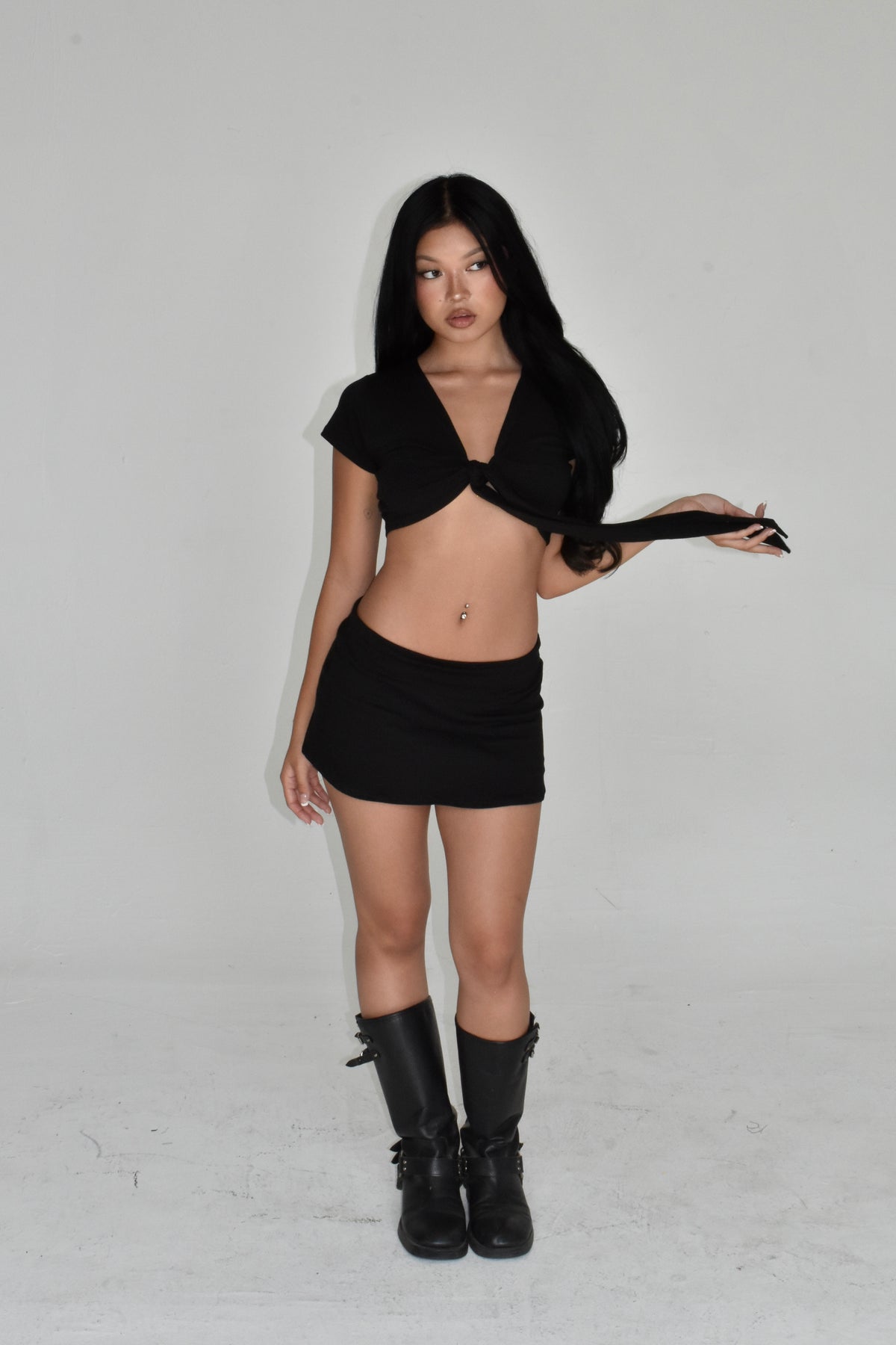 the julie mini skort // black