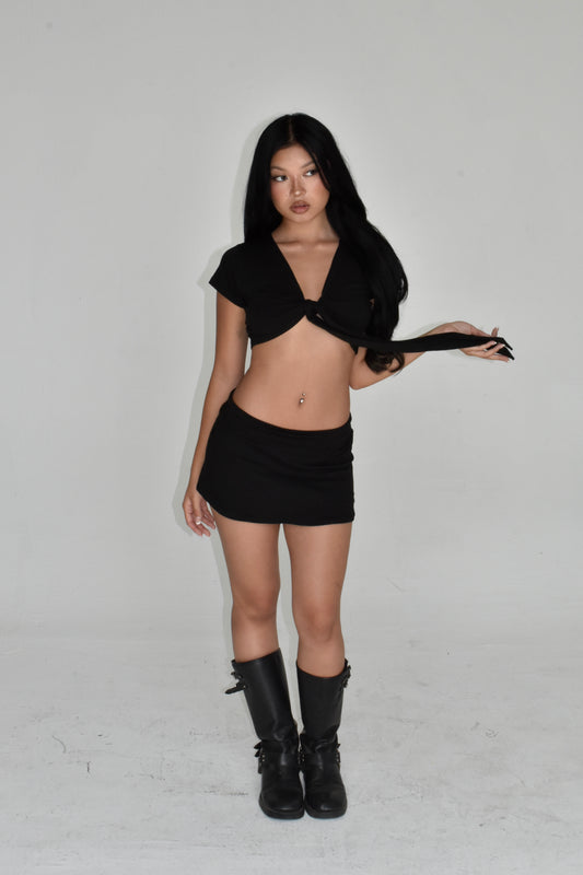 the julie mini skort // black