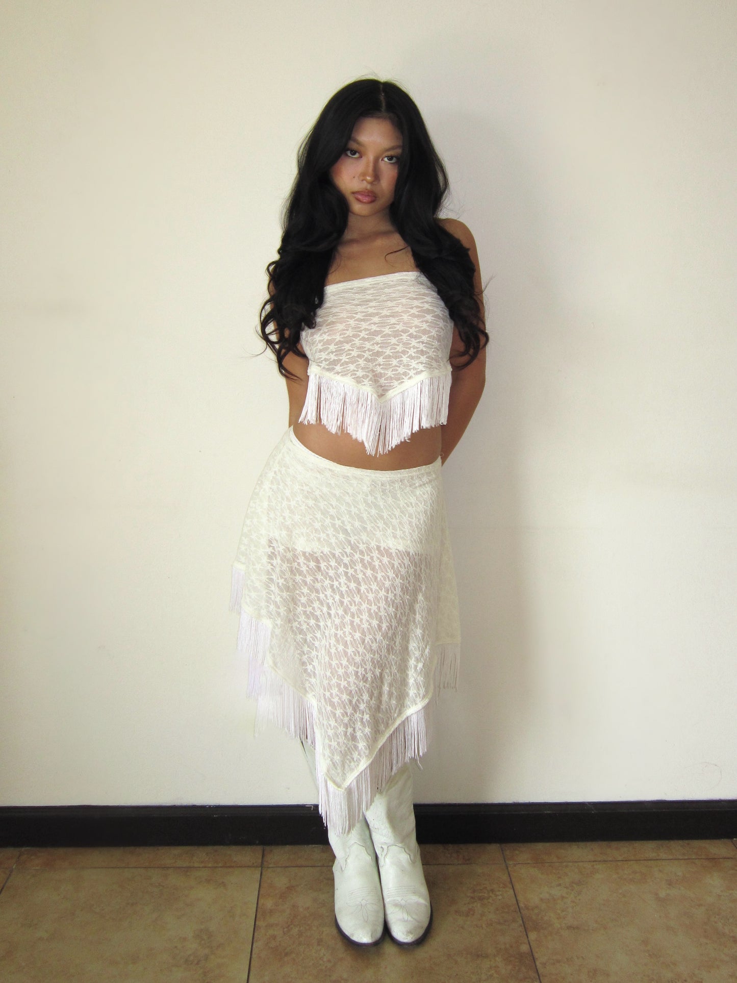 the sahara poncho // white