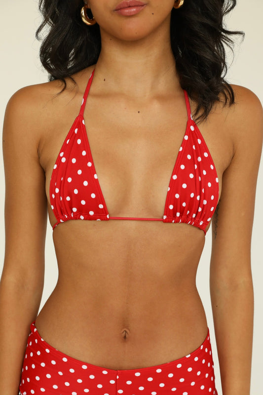 the dottie bikini top // red