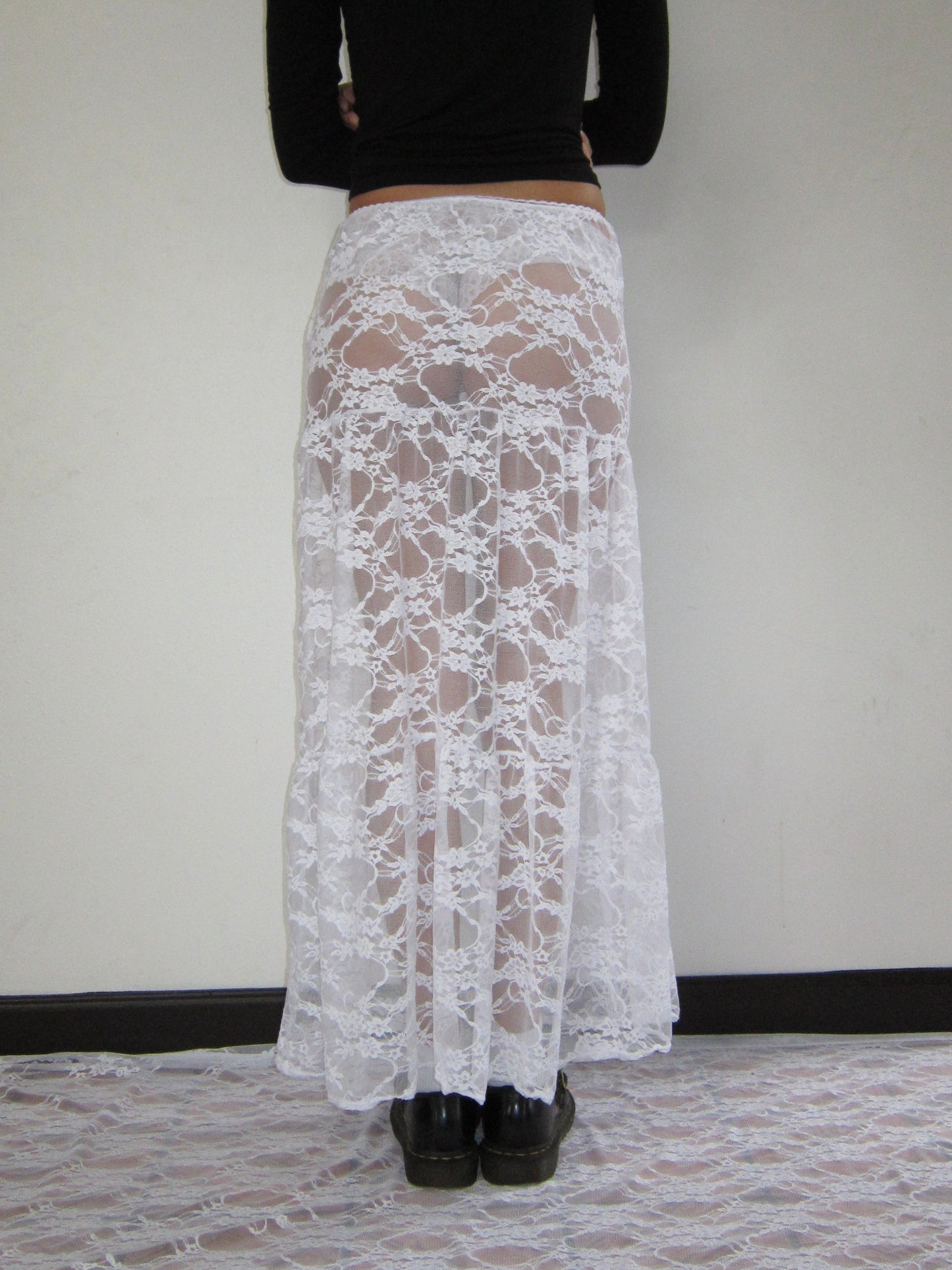 the lily maxi skirt // lacy white