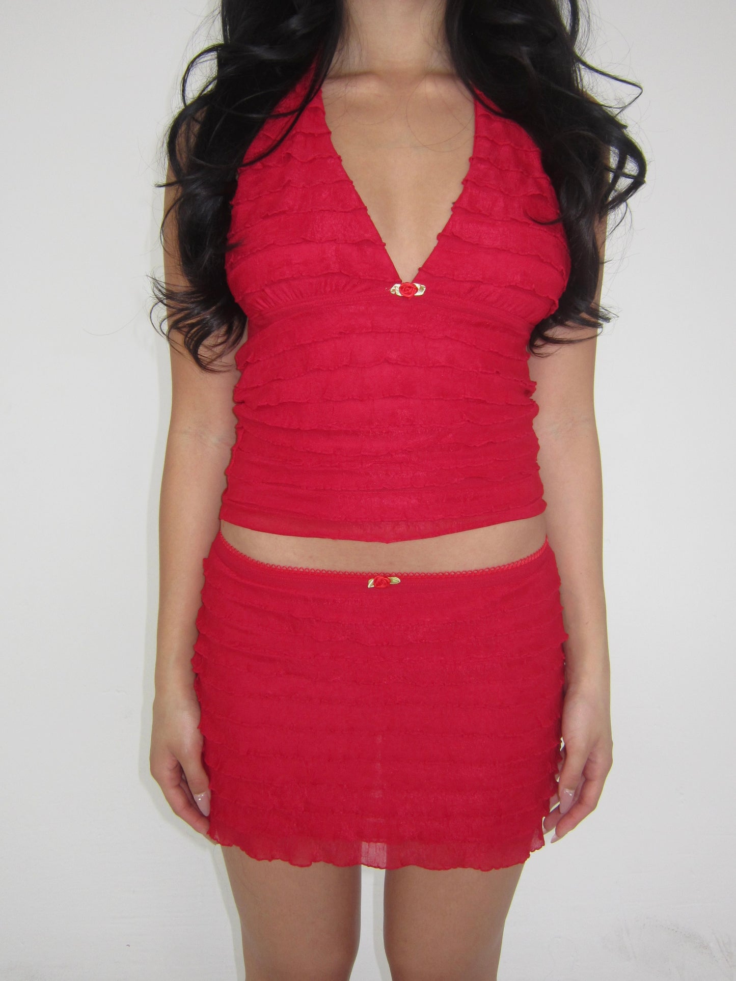 the donna halter top // red