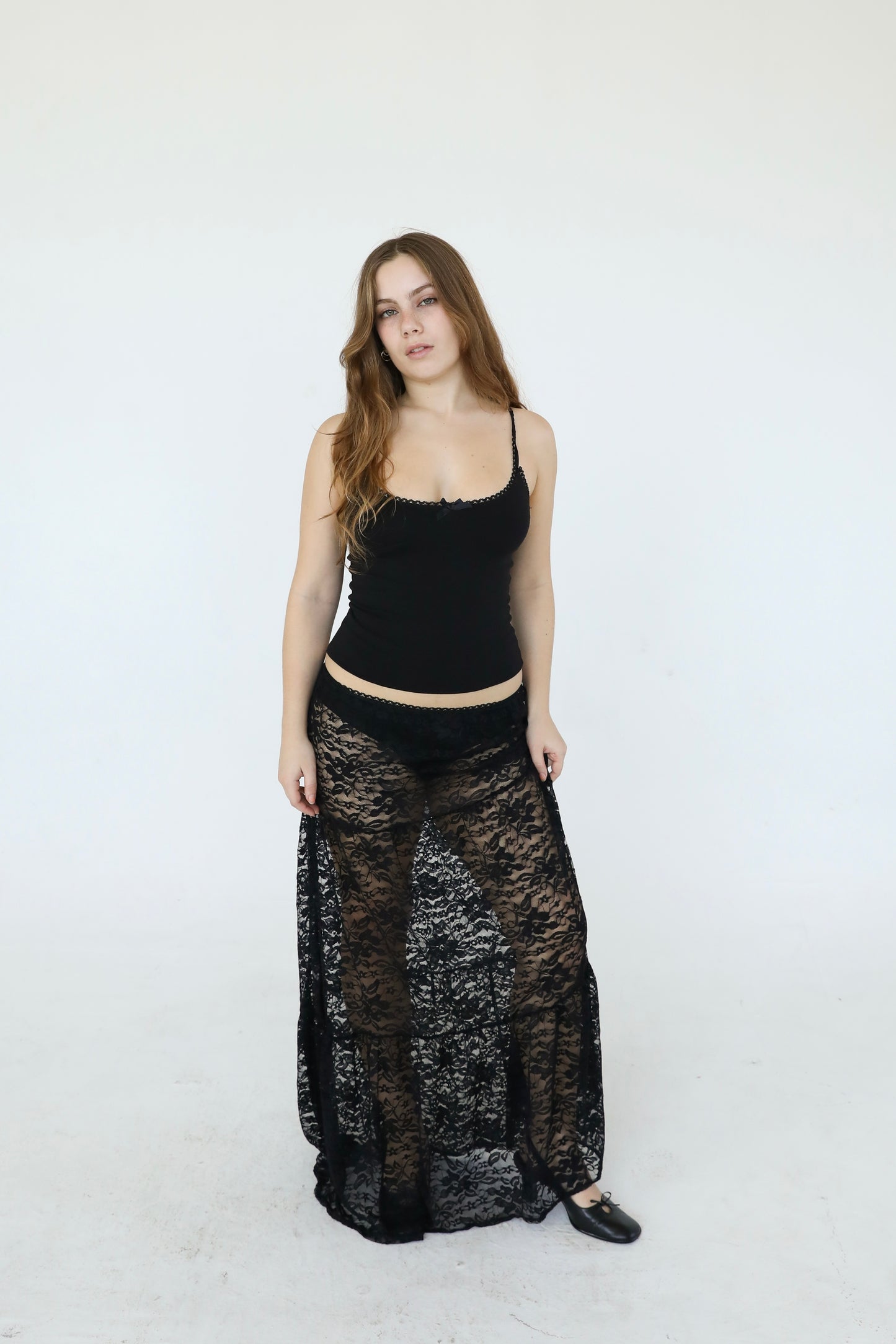 the lily maxi skirt // black