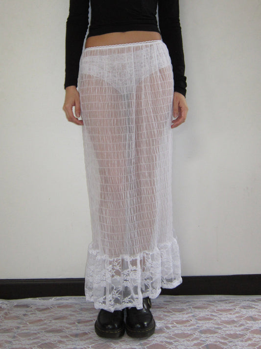 the charlotte maxi skirt // white