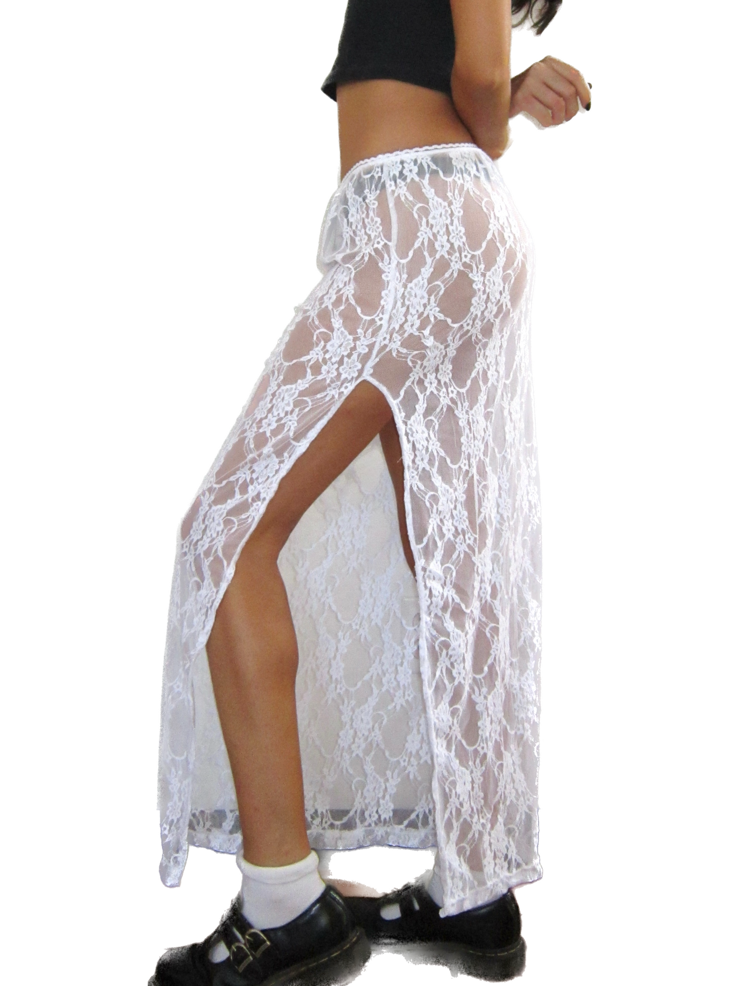 the emma maxi skirt // lacy white