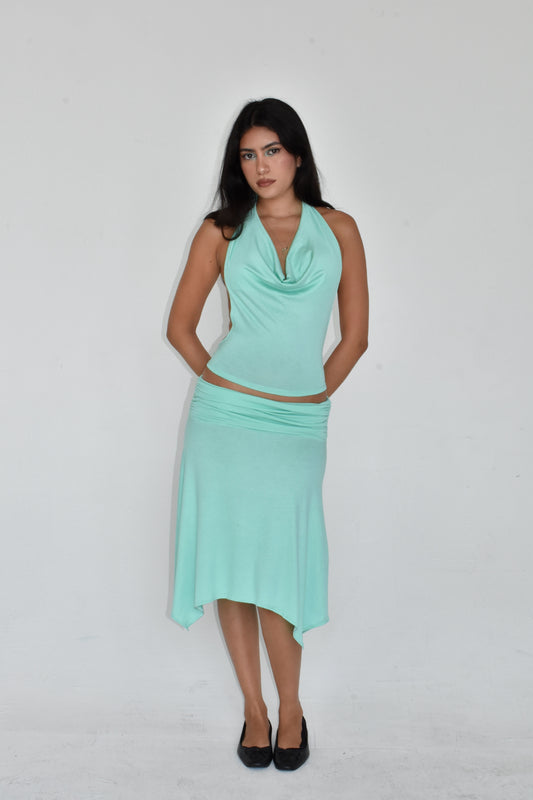 the sirena midi skirt // turquoise